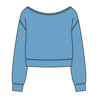 Daydream Off Shoulder Sweatshirt Cropped - The Collegiate Lineup