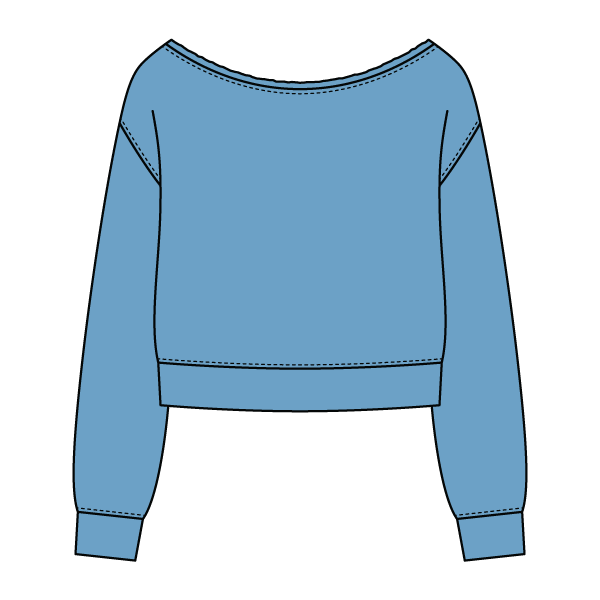 Daydream Off Shoulder Sweatshirt Cropped - The Collegiate Lineup