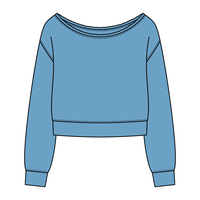 Daydream Off Shoulder Sweatshirt Cropped - The Collegiate Lineup