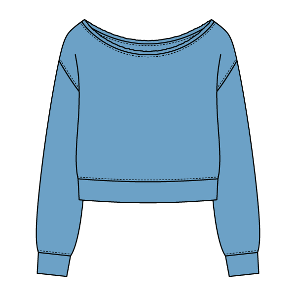 Daydream Off Shoulder Sweatshirt Cropped - The Collegiate Lineup