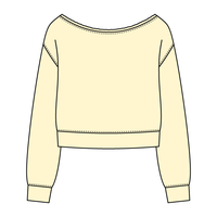 Daydream Off Shoulder Sweatshirt Cropped - The Collegiate Lineup