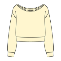 Daydream Off Shoulder Sweatshirt Cropped - The Collegiate Lineup