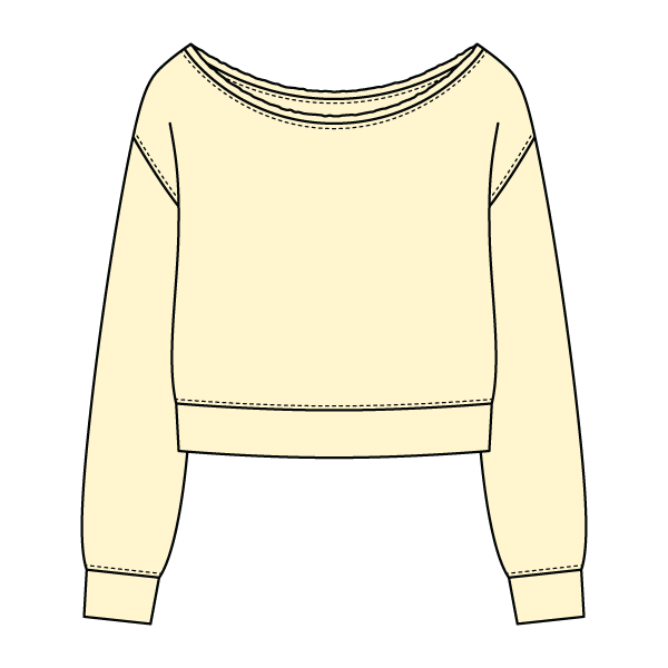 Daydream Off Shoulder Sweatshirt Cropped - The Collegiate Lineup