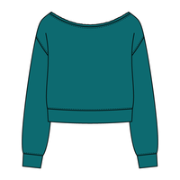 Daydream Off Shoulder Sweatshirt Cropped - The Collegiate Lineup