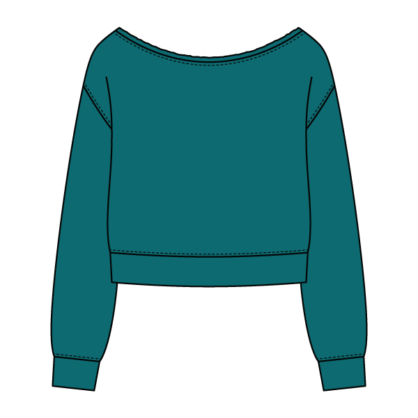 Daydream Off Shoulder Sweatshirt Cropped - The Collegiate Lineup