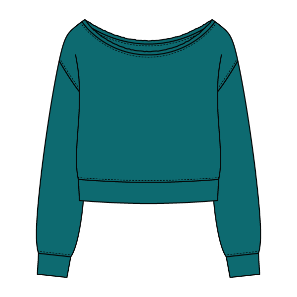 Daydream Off Shoulder Sweatshirt Cropped - The Collegiate Lineup