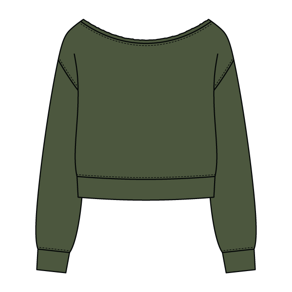 Daydream Off Shoulder Sweatshirt Cropped - The Collegiate Lineup