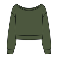 Daydream Off Shoulder Sweatshirt Cropped - The Collegiate Lineup