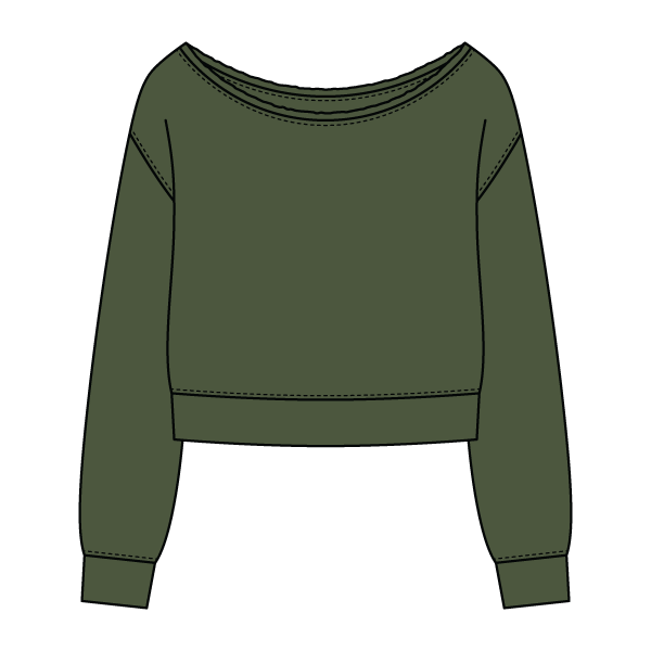 Daydream Off Shoulder Sweatshirt Cropped - The Collegiate Lineup