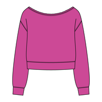 Daydream Off Shoulder Sweatshirt Cropped - The Collegiate Lineup