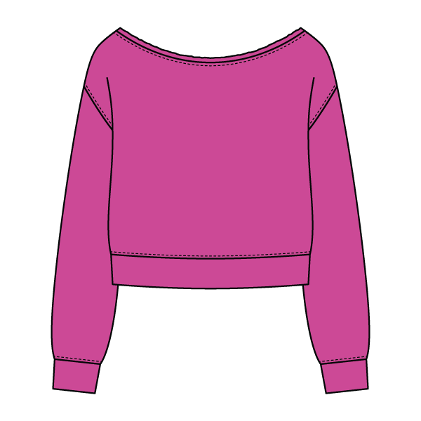Daydream Off Shoulder Sweatshirt Cropped - The Collegiate Lineup