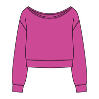 Daydream Off Shoulder Sweatshirt Cropped - The Collegiate Lineup