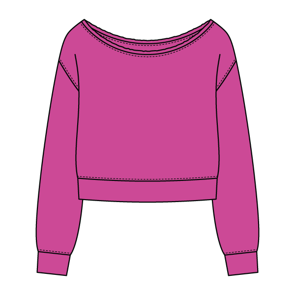 Daydream Off Shoulder Sweatshirt Cropped - The Collegiate Lineup