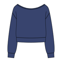Daydream Off Shoulder Sweatshirt Cropped - The Collegiate Lineup