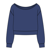 Daydream Off Shoulder Sweatshirt Cropped - The Collegiate Lineup