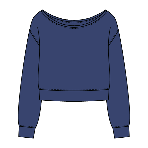 Daydream Off Shoulder Sweatshirt Cropped - The Collegiate Lineup