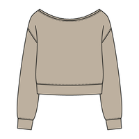 Daydream Off Shoulder Sweatshirt Cropped - The Collegiate Lineup