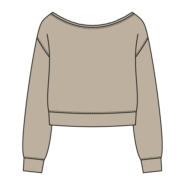 Daydream Off Shoulder Sweatshirt Cropped - The Collegiate Lineup
