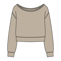 Daydream Off Shoulder Sweatshirt Cropped - The Collegiate Lineup