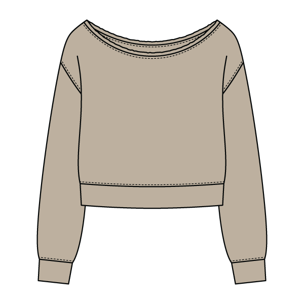 Daydream Off Shoulder Sweatshirt Cropped - The Collegiate Lineup