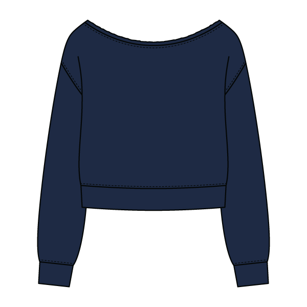 Daydream Off Shoulder Sweatshirt Cropped - The Collegiate Lineup