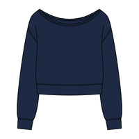 Daydream Off Shoulder Sweatshirt Cropped - The Collegiate Lineup