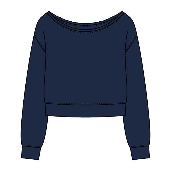 Daydream Off Shoulder Sweatshirt Cropped - The Collegiate Lineup