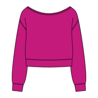 Daydream Off Shoulder Sweatshirt Cropped - The Collegiate Lineup