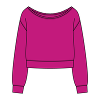 Daydream Off Shoulder Sweatshirt Cropped - The Collegiate Lineup