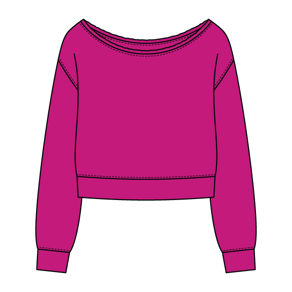 Daydream Off Shoulder Sweatshirt Cropped - The Collegiate Lineup
