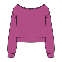 Daydream Off Shoulder Sweatshirt Cropped - The Collegiate Lineup