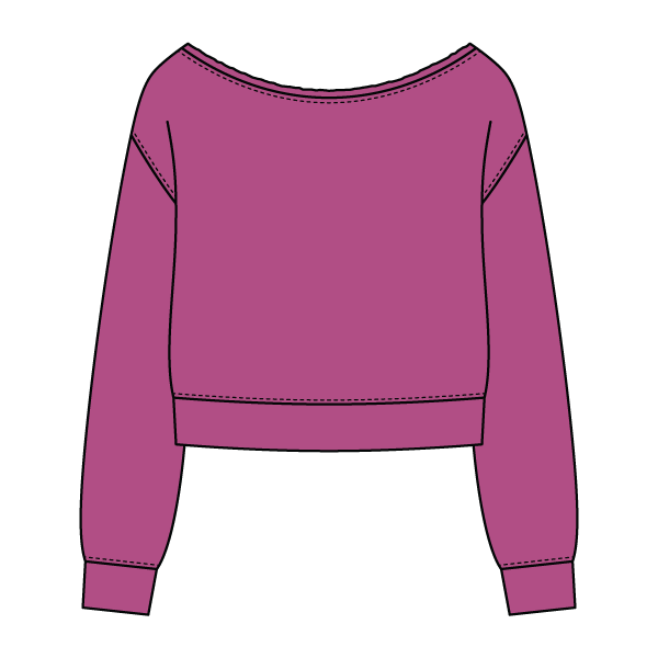 Daydream Off Shoulder Sweatshirt Cropped - The Collegiate Lineup