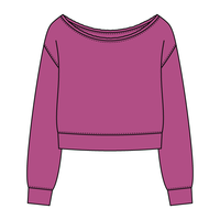 Daydream Off Shoulder Sweatshirt Cropped - The Collegiate Lineup