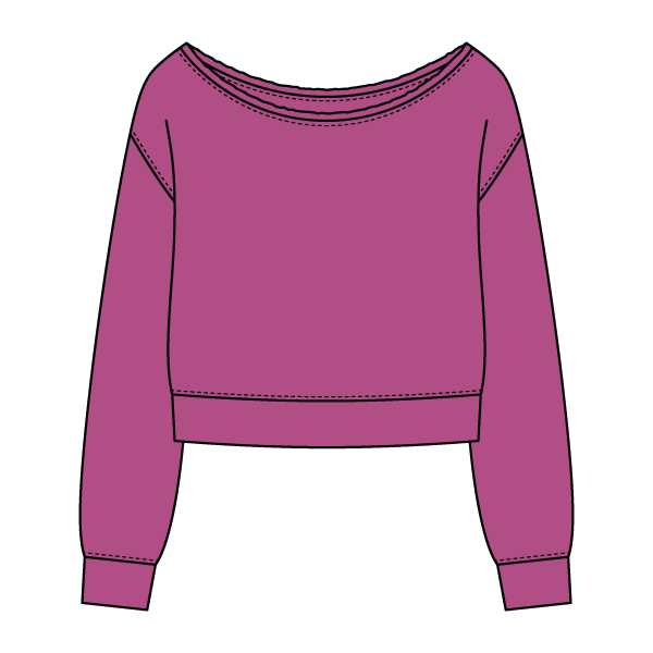Daydream Off Shoulder Sweatshirt Cropped - The Collegiate Lineup