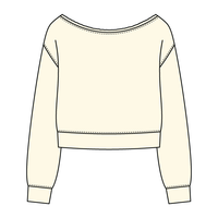 Daydream Off Shoulder Sweatshirt Cropped - The Collegiate Lineup