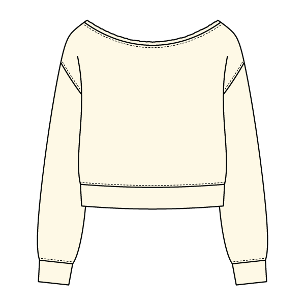 Daydream Off Shoulder Sweatshirt Cropped - The Collegiate Lineup