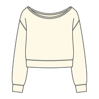 Daydream Off Shoulder Sweatshirt Cropped - The Collegiate Lineup