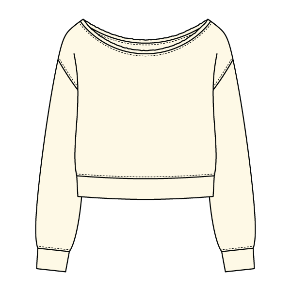 Daydream Off Shoulder Sweatshirt Cropped - The Collegiate Lineup