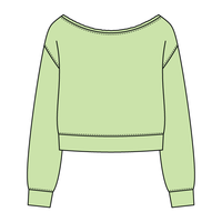 Daydream Off Shoulder Sweatshirt Cropped - The Collegiate Lineup