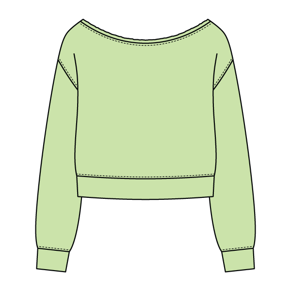 Daydream Off Shoulder Sweatshirt Cropped - The Collegiate Lineup