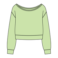 Daydream Off Shoulder Sweatshirt Cropped - The Collegiate Lineup