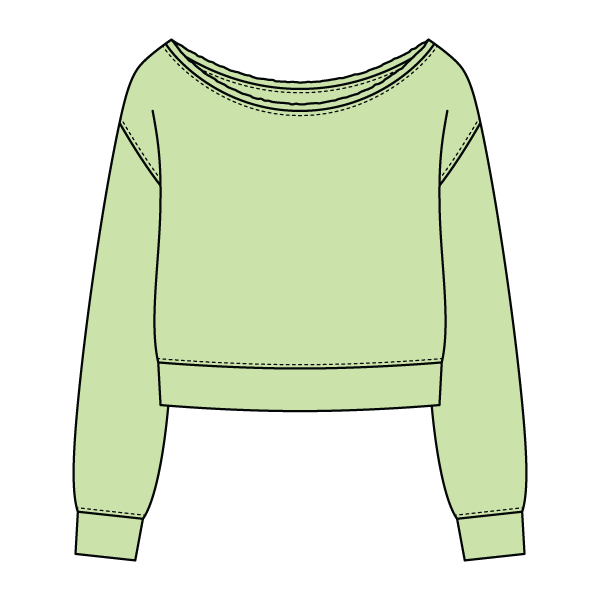 Daydream Off Shoulder Sweatshirt Cropped - The Collegiate Lineup
