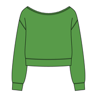 Daydream Off Shoulder Sweatshirt Cropped - The Collegiate Lineup