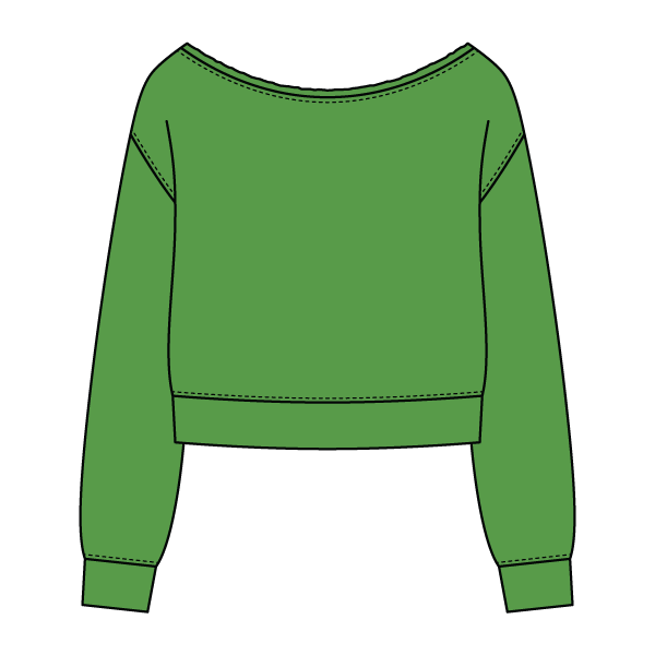 Daydream Off Shoulder Sweatshirt Cropped - The Collegiate Lineup