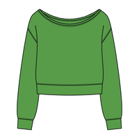 Daydream Off Shoulder Sweatshirt Cropped - The Collegiate Lineup