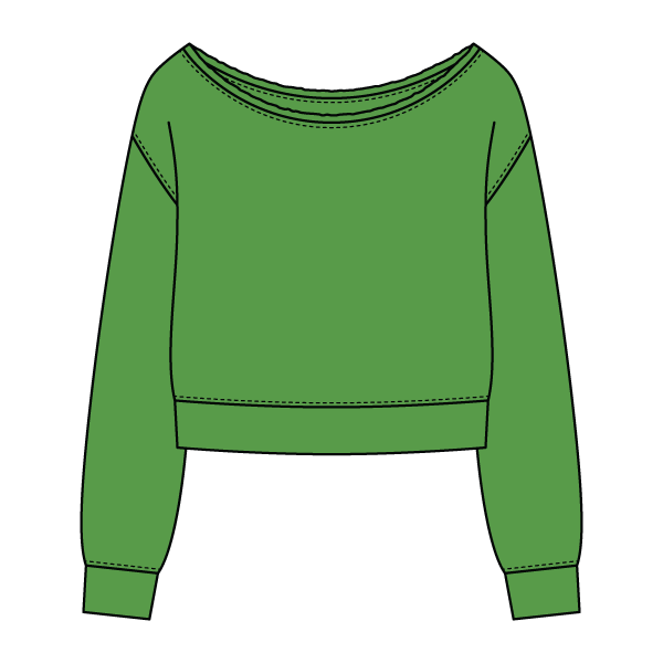 Daydream Off Shoulder Sweatshirt Cropped - The Collegiate Lineup