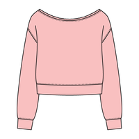 Daydream Off Shoulder Sweatshirt Cropped - The Collegiate Lineup