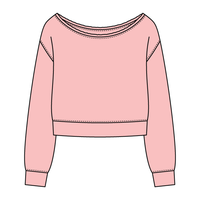 Daydream Off Shoulder Sweatshirt Cropped - The Collegiate Lineup