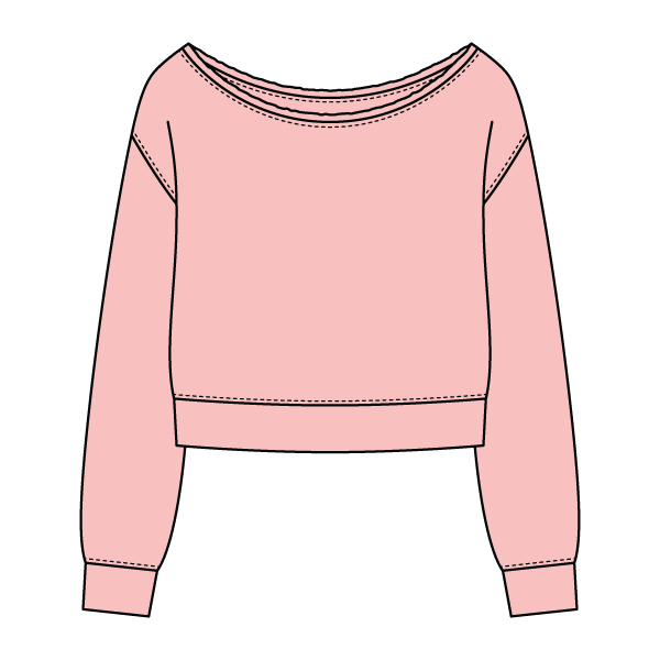 Daydream Off Shoulder Sweatshirt Cropped - The Collegiate Lineup