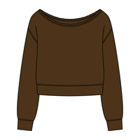 Daydream Off Shoulder Sweatshirt Cropped - The Collegiate Lineup